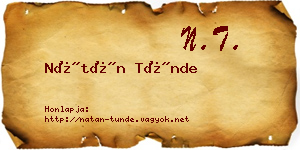 Nátán Tünde névjegykártya