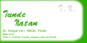 tunde natan business card