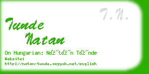 tunde natan business card
